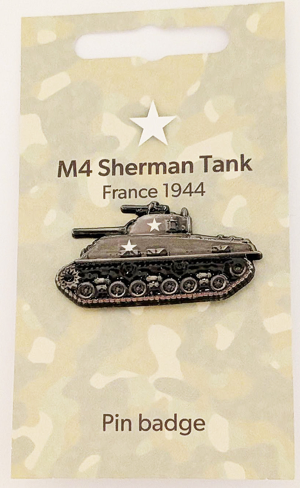 WW2 World War Two US Army Sherman Bulge D Day 3D Effect Pin Lapel Badge Coloured