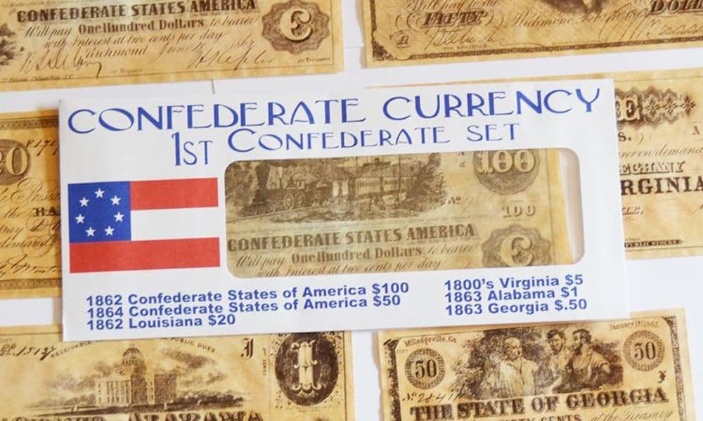 American Civil War ACW Replica Reproduction Confederate Currency Money Sets B