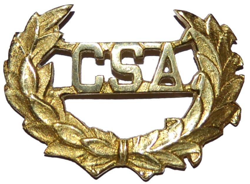 Confederate Hat Or Kepi Gold Braided Badge Various Designs & Sizes