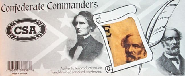 American Civil War Union & Confederate Generals Parchment Posters 40x30cms New