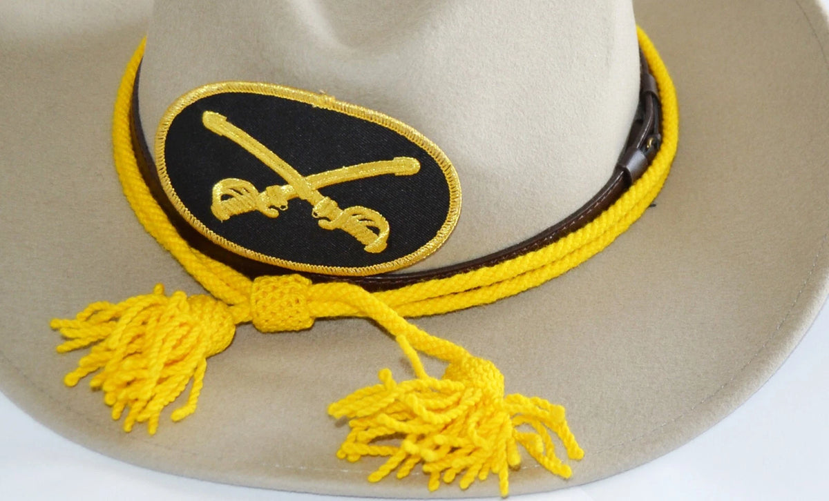 American Civil War Custer Cavalry Badged Grey Slouch Hat UK Made New