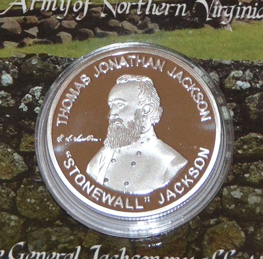 General Stonewall Jackson Commemorative Coin In Sealed Wallet