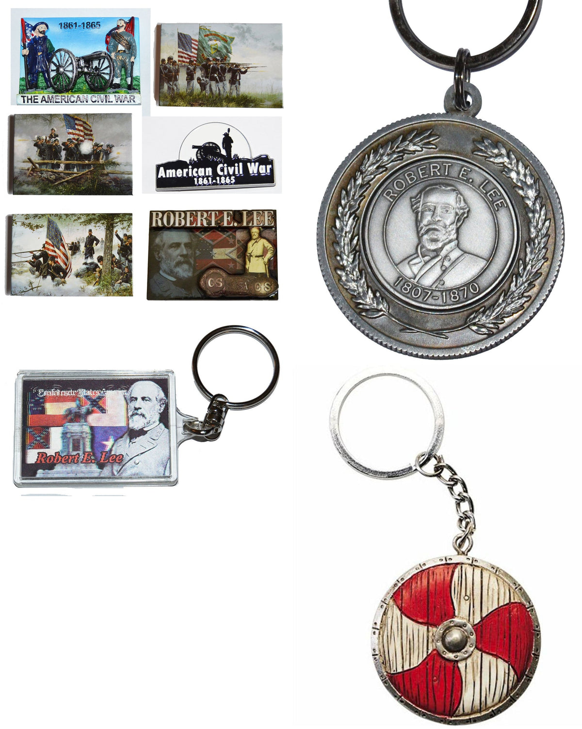 KEYRINGS AND FRIDGE MAGNETS