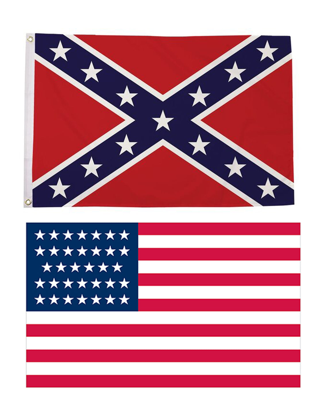 CONFEDERATE AND UNION FLAGS