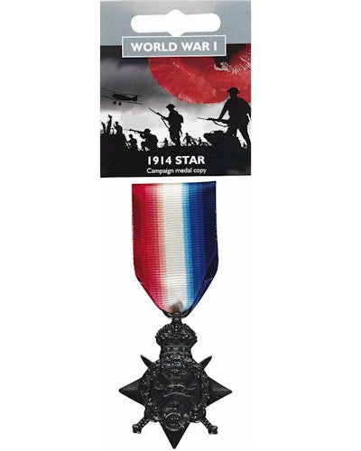 British Replica 1914 Star Medal WW1  Great War Ypres Mons Gallipoli Somme New