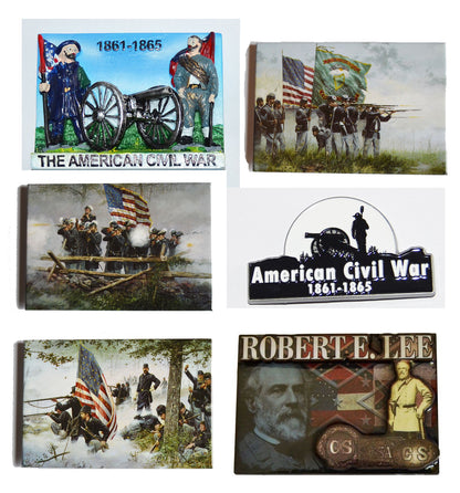 American Civil War Fridge Magnets Union Confederate Various Designs