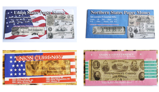 American Civil War ACW Replica Reproduction Union Yankee Currency Money Sets