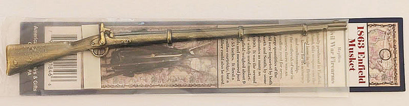 American Civil War Miniature Enfield & Springfield Rifles Metal Models 8 inchs