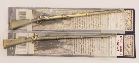 American Civil War Miniature Enfield & Springfield Rifles Metal Models 8 inchs