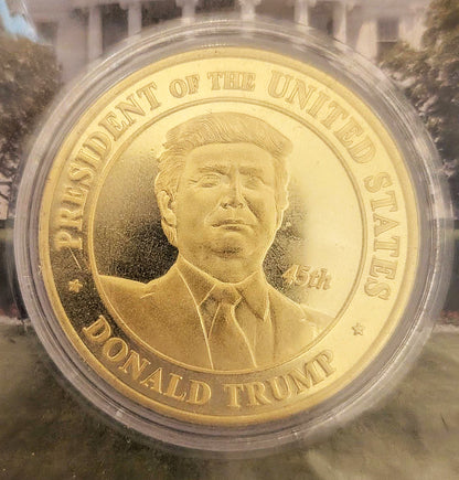 Donald Trump President Maga POTUS Carded Coin Collectors Item New