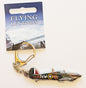 WW2 World War Two Hurricane Aircraft Battle Of Britain 3D Effect Keyring RAF New