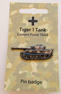 WW2 World War Two German Tiger 1 3D Effect Pin Lapel Badge Coloured Panzer New