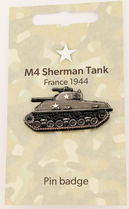 WW2 World War Two US Army Sherman Bulge D Day 3D Effect Pin Lapel Badge Coloured