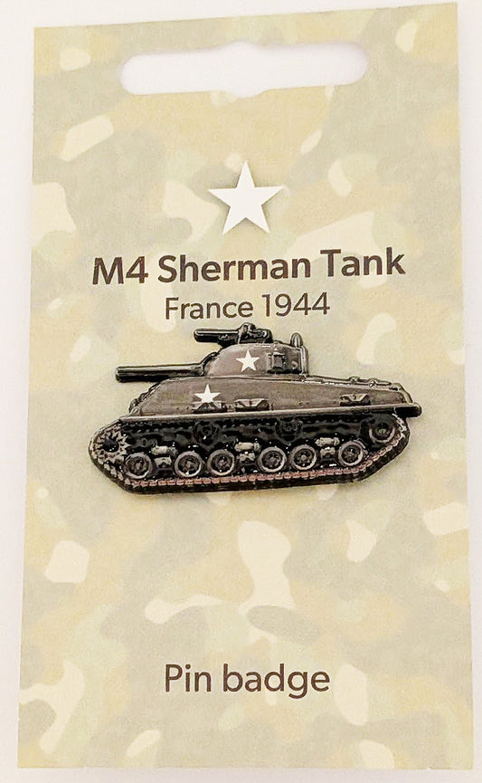 WW2 World War Two US Army Sherman Bulge D Day 3D Effect Pin Lapel Badge Coloured
