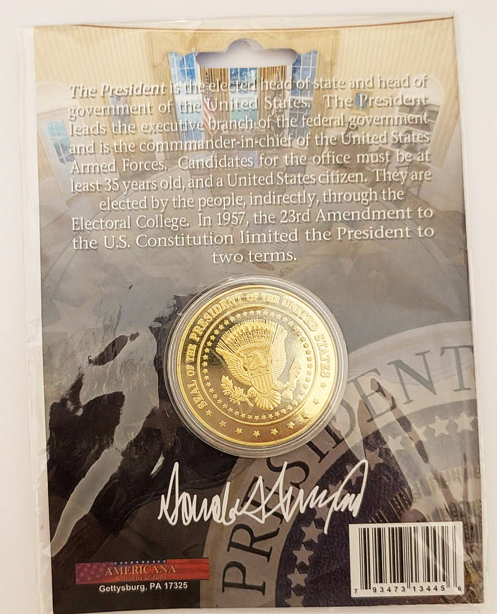 Donald Trump President Maga POTUS Carded Coin Collectors Item New