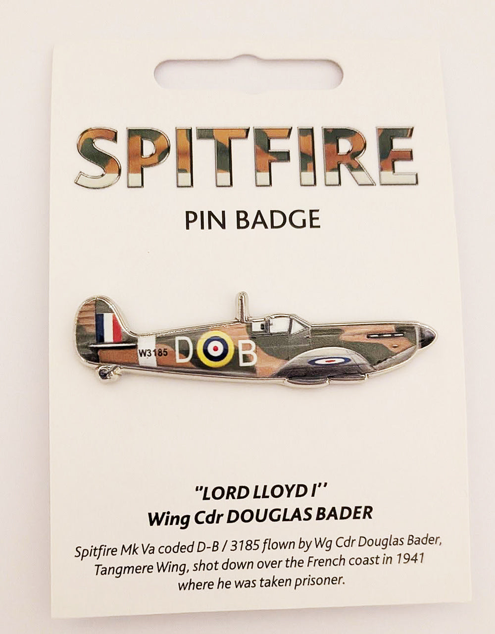 WW2 World War Two Spitfire Aircraft Battle Of Britain 3D Effect Pin Lapel Badge