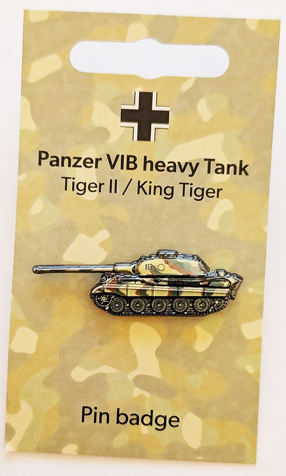 WW2 Eastern Front & D Day German Tiger Panzer Tank 3D Effect Pin Lapel Badges