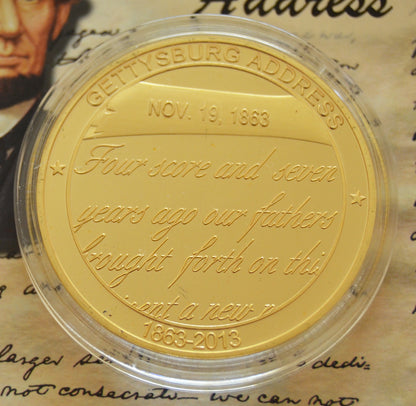 American Civil War Irish Brigade & Abe Lincoln Collectors Coins With Info Card New