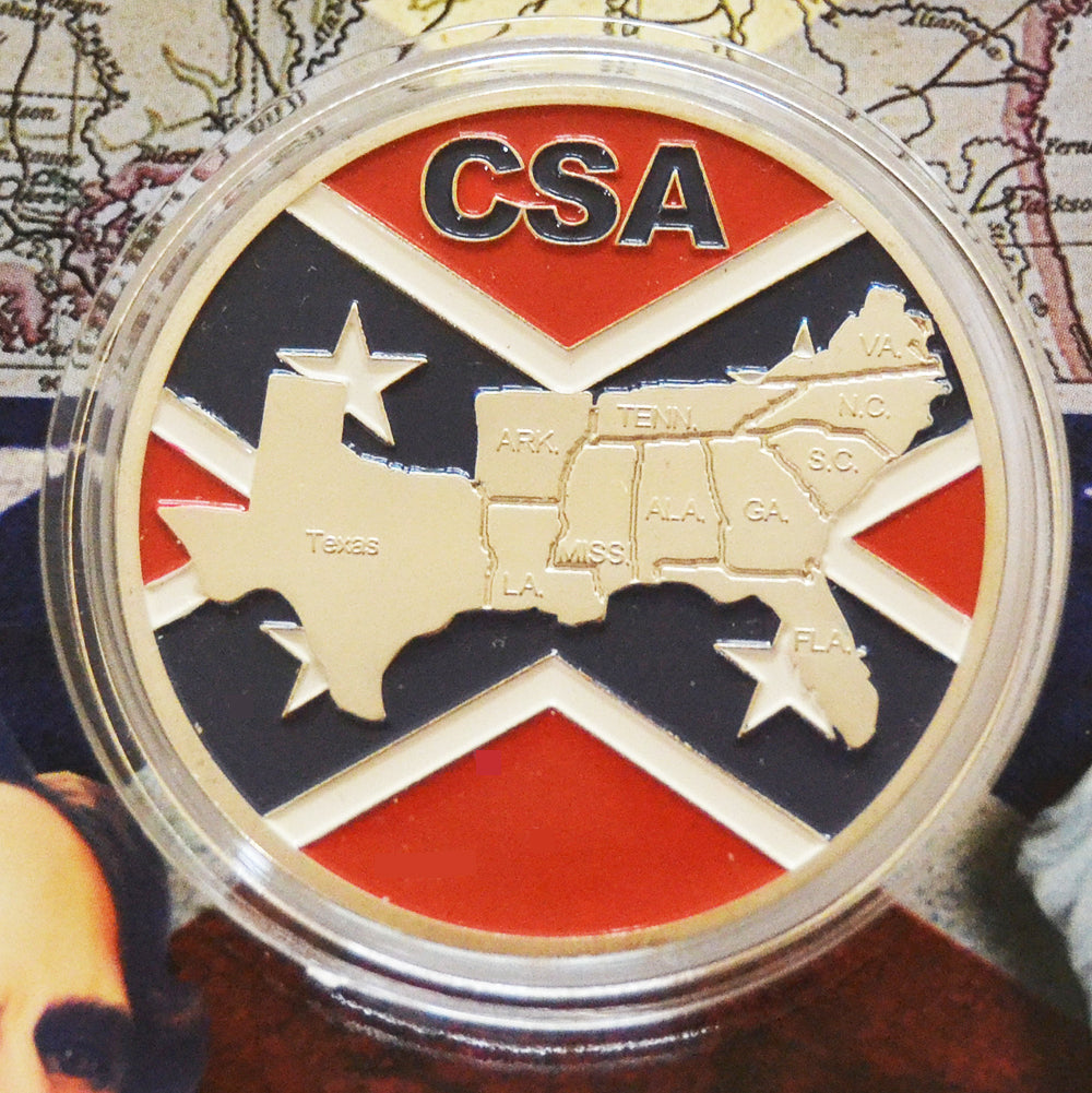 Confederate States Of America Commemorative Coin In Sealed Wallet