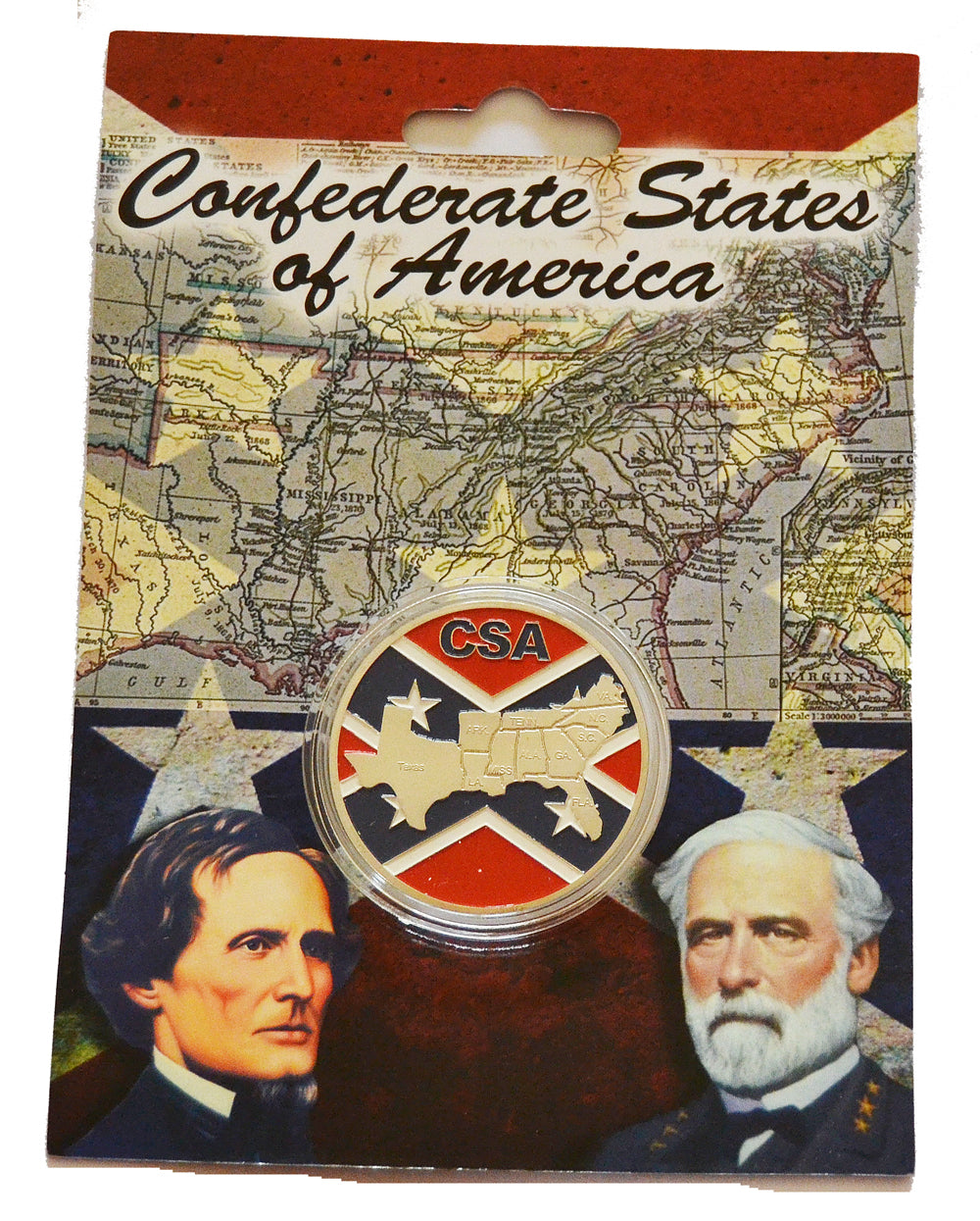 Confederate States Of America Commemorative Coin In Sealed Wallet