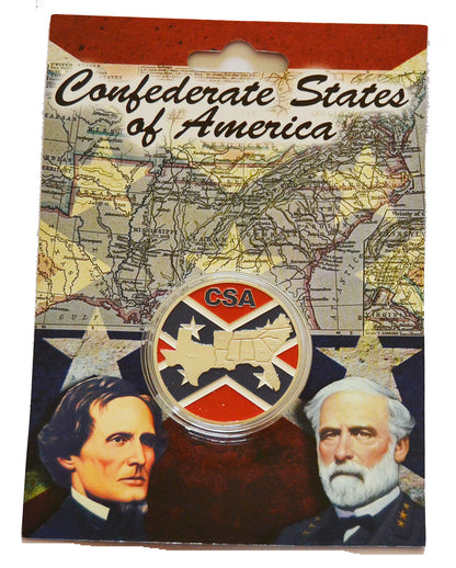 Confederate States Of America Commemorative Coin In Sealed Wallet
