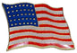 American Civil War Union 35 Star Flying Flag Lapel Pin Badge