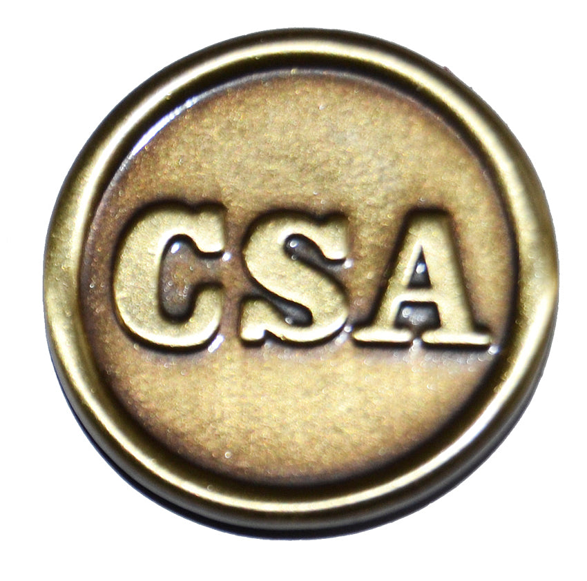 American Civil War Confederate CSA Button Lapel Pin Badge