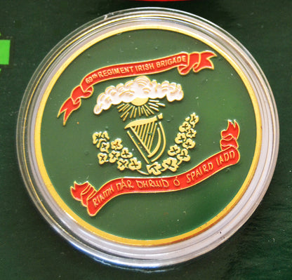 American Civil War Irish Brigade & Abe Lincoln Collectors Coins With Info Card New