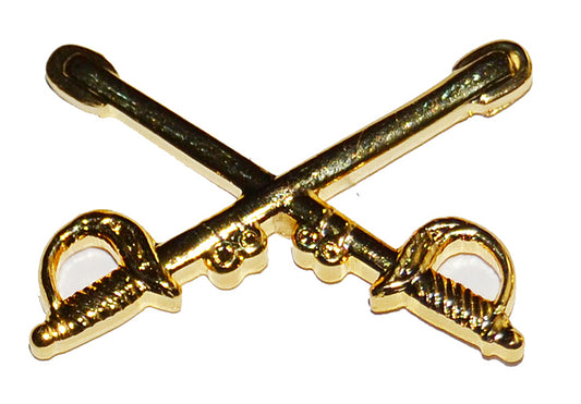 American Civil War Cavalry Crossed Sabres Lapel Pin Badge