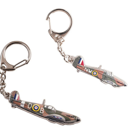 WW2 Patriotic Battle Of Britain RAF Fighters Spitfire Hurricane  Metal Keyrings