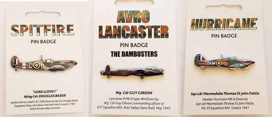 Battle Of Britain Memorial Flight Spitfire Hurricane Lancaster Aircraft New Lapel Badges