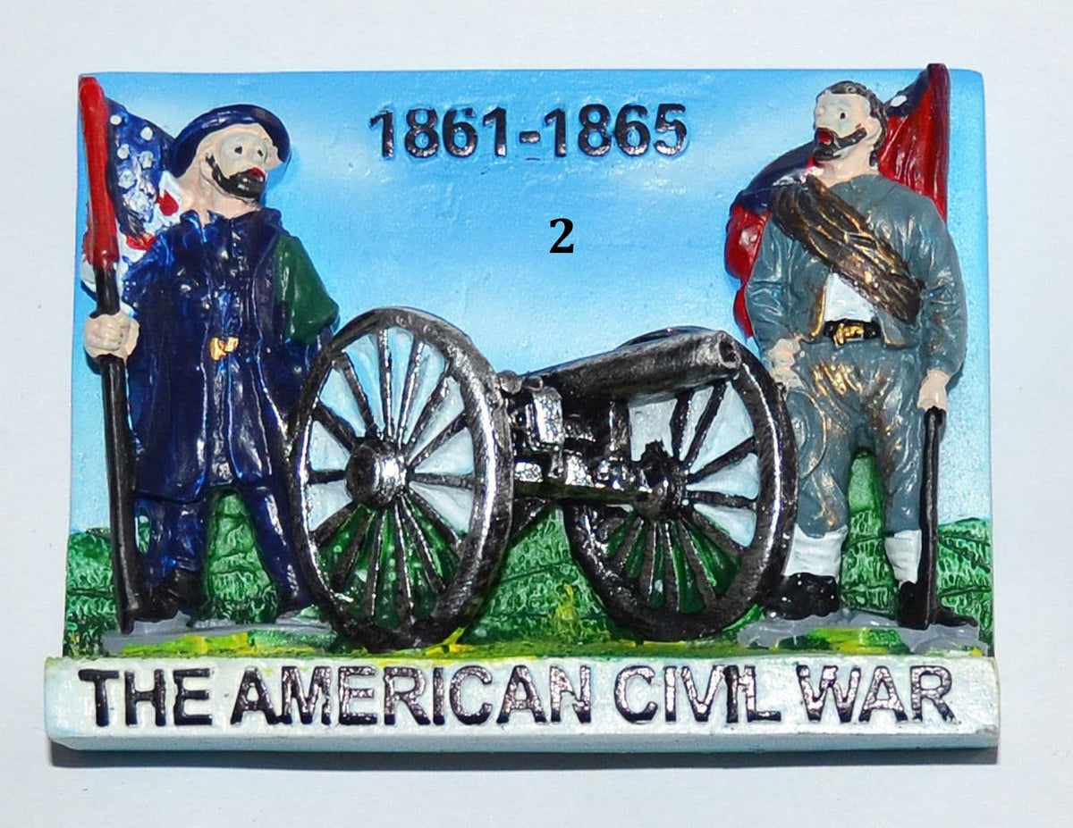American Civil War Fridge Magnets Union Confederate Various Designs