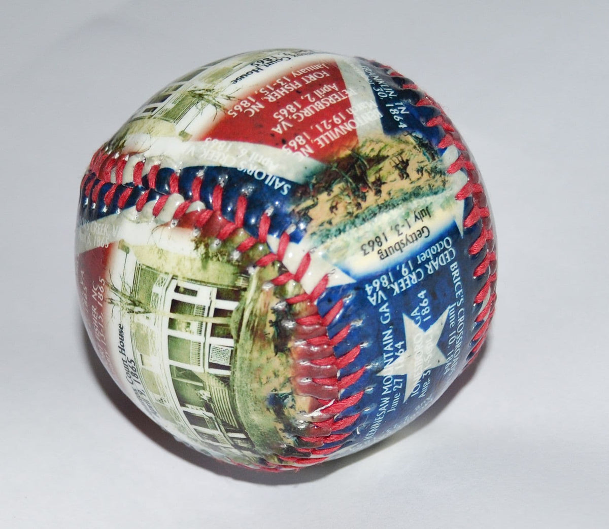American Civil War Gettysburg General Lee Themed Baseball Ball And Keyring Set