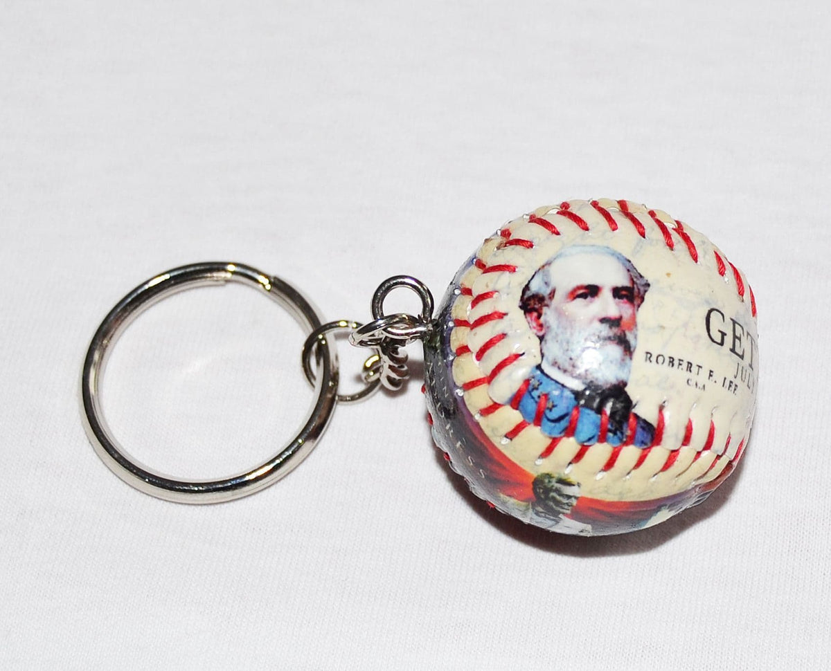 American Civil War Gettysburg General Lee Themed Baseball Ball And Keyring Set