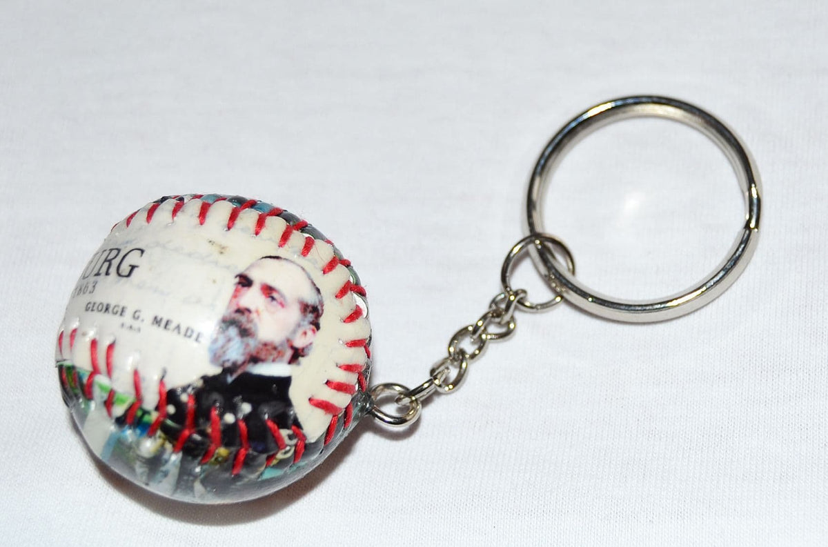 American Civil War Gettysburg General Lee Themed Baseball Ball And Keyring Set