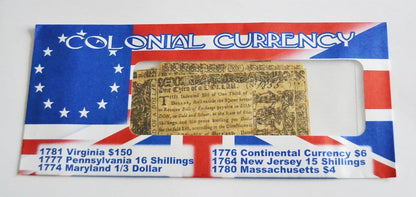 American Revolutionary Independence War Of 1812 Repro Currency & Coin Sets New