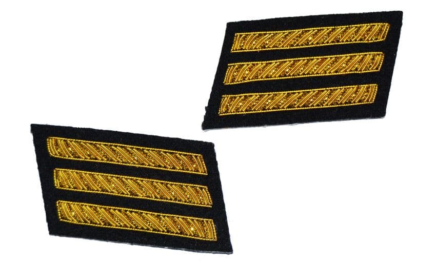 American Civil War Confederate Captain Collar Insignia Patch Sets
