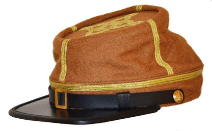 American Civil War Confederate Butternut Colonel Replica Kepi XLarge 60/61cms