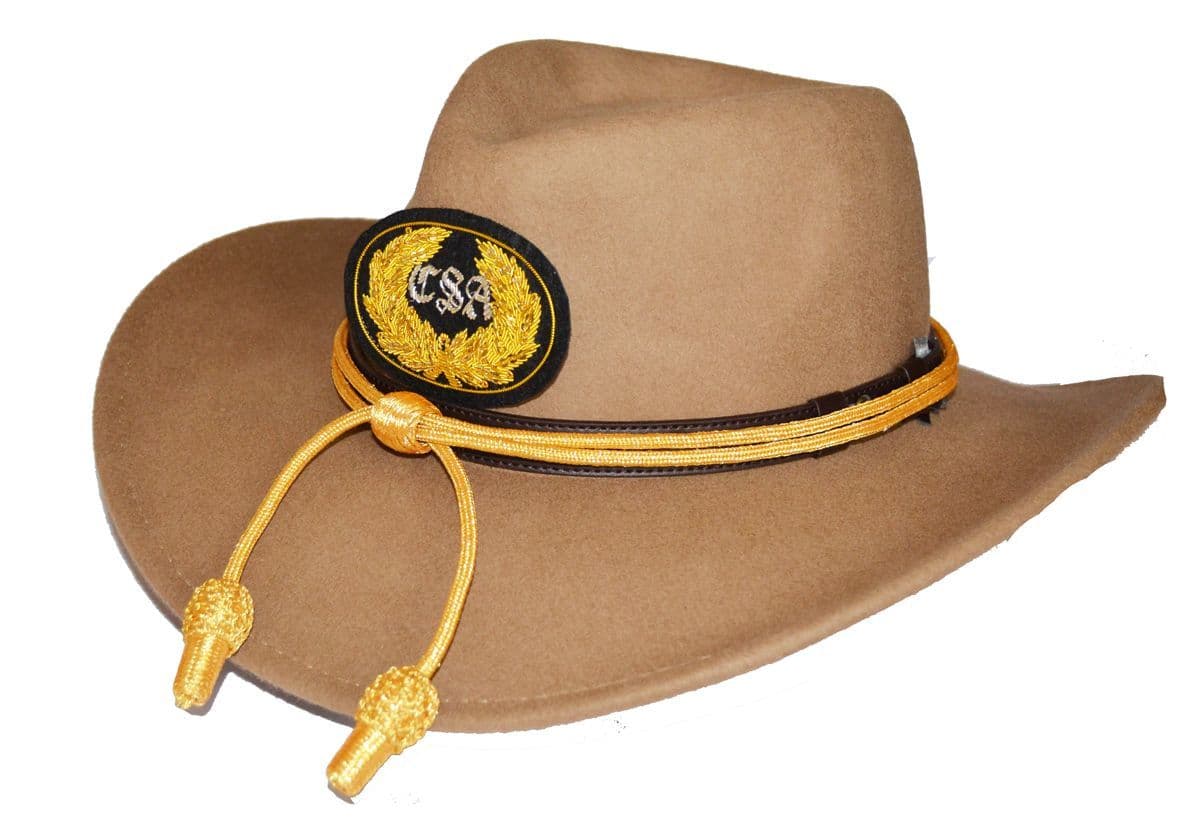 American Civil War Confederate Butternut CSA Badged Slouch Hat