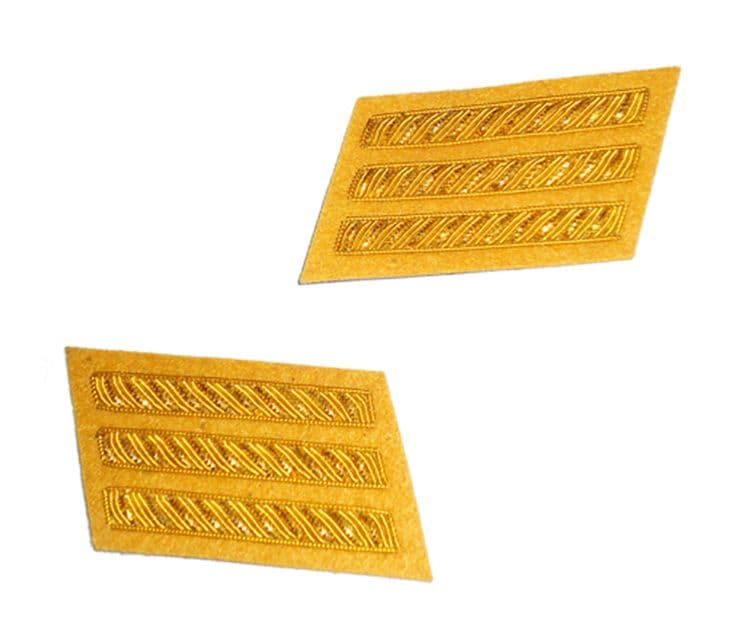 American Civil War Confederate Captain Collar Insignia Patch Sets
