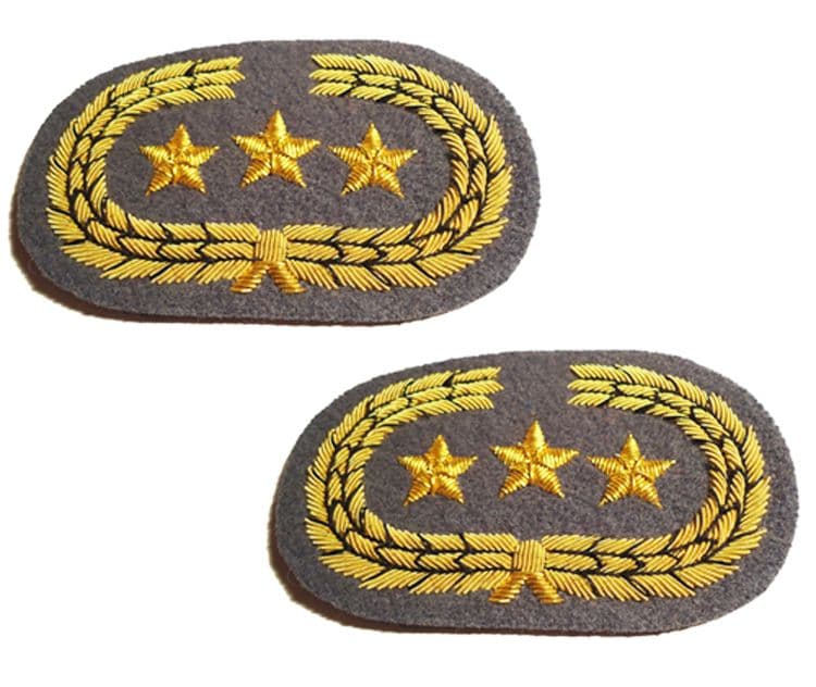 American Civil War Confederate General Collar Insignia Patch Sets