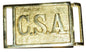 American Civil War Confederate Officer CSA Lettered Square Belt Buckle New