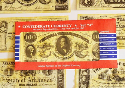 Replica Reproduction Confederate Currency Money Banknotes Sets A