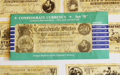 Replica Reproduction Confederate Currency Money Banknotes Sets A