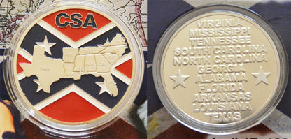 Confederate States Of America Commemorative Coin In Sealed Wallet