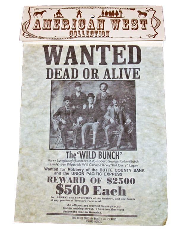 American Old  West  Outlaws A4 Size Wanted Posters Jesse James Billy The Kid New