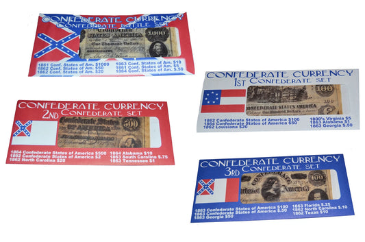 American Civil War ACW Replica Reproduction Confederate Currency Money Sets B