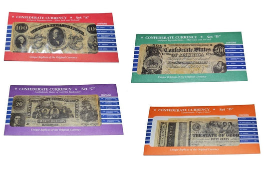 Replica Reproduction Confederate Currency Money Banknotes Sets A