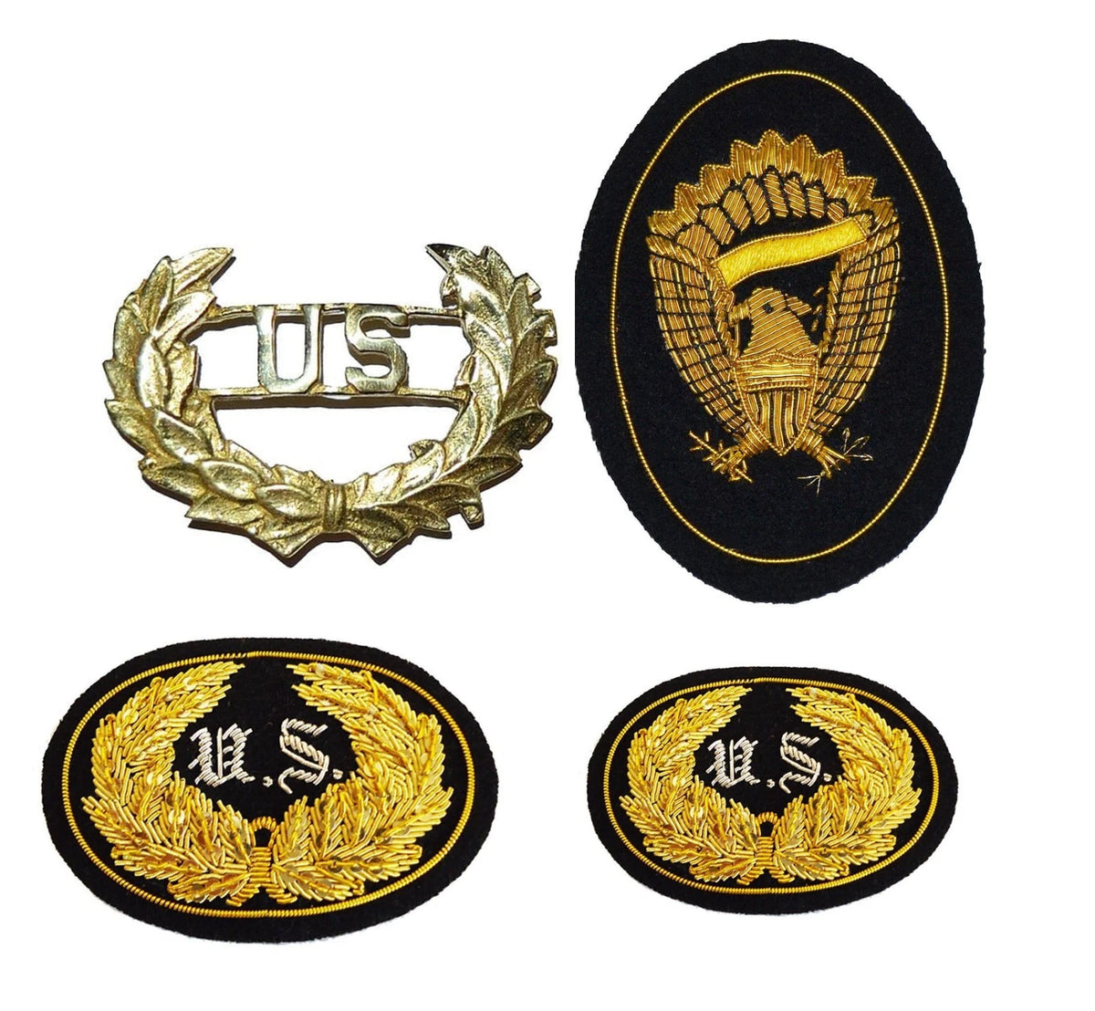Union Hat Kepi Gold Braided & Metal Badges
