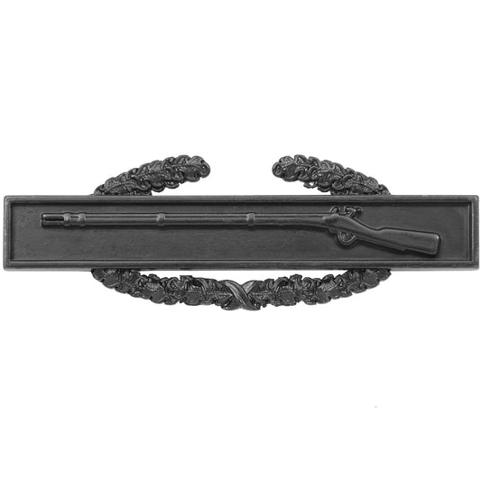 US Army Black Metal Subdued Combat Infantry Badge Qualification WW2 Vietnam